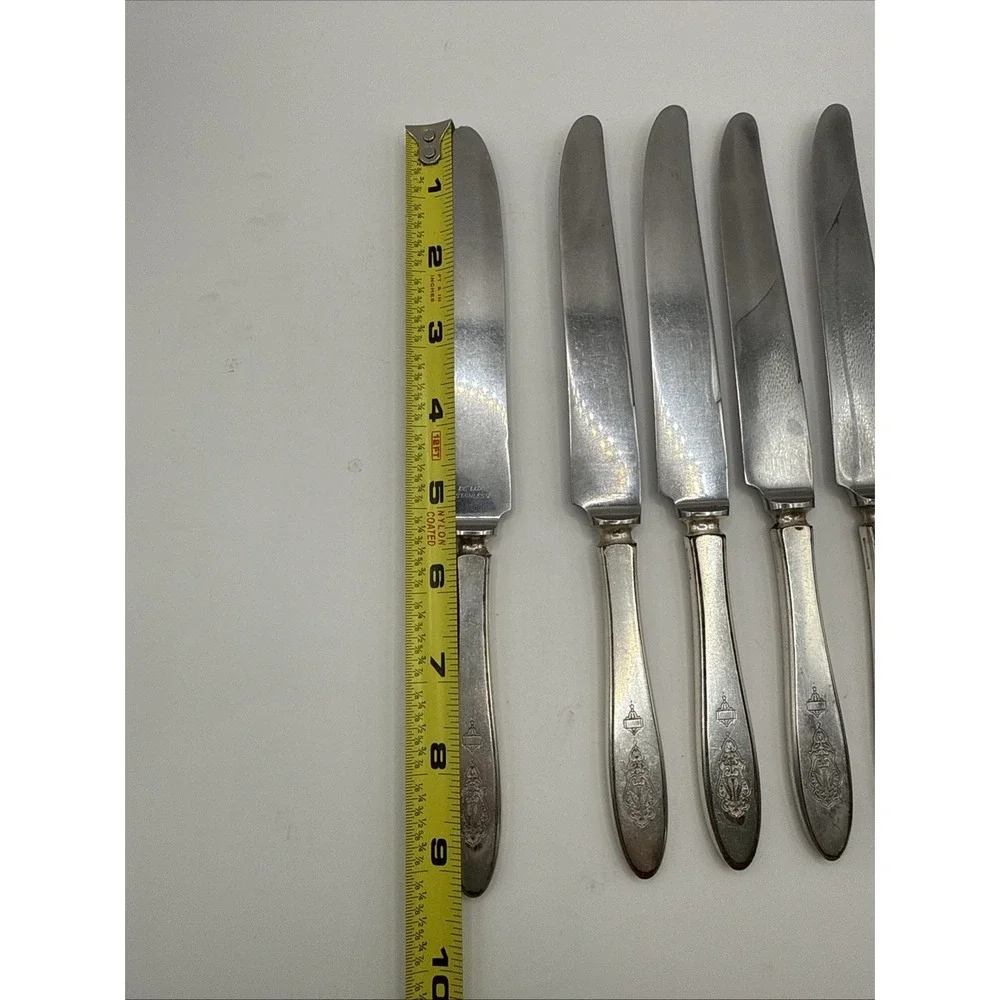 5 Community Plate BIRD OF PARADISE 1923 French Hollow Dinner Knives 9 5/8